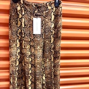 🧡🖤🧡 ZARA Animal Print Pleated Capri, M, NWT
